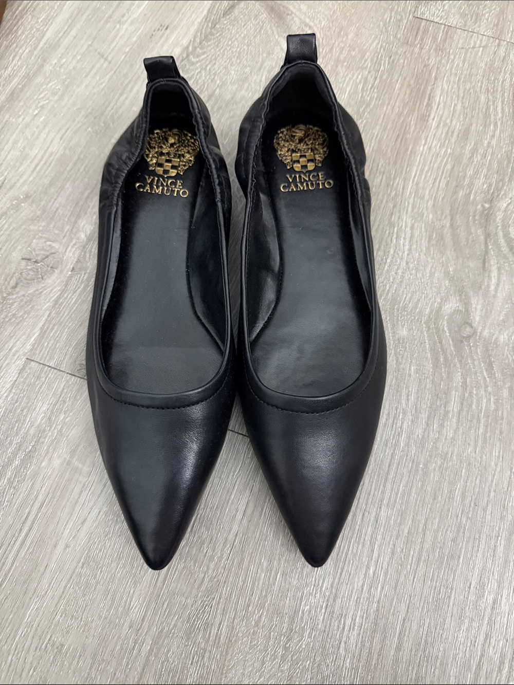Vince Camuto Ashleah pointed toe ballet flats, Size 8, NEW - Black